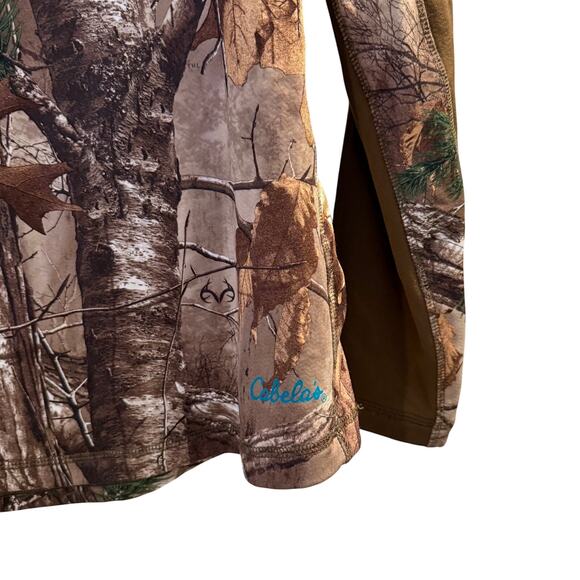 Cabela's Camo OutfitHer Long sleeve thermal top SZ M Women Hunt Country Camp - Picture 4 of 6